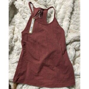 Skims Cotton Jersey Racerback Tank in redwood